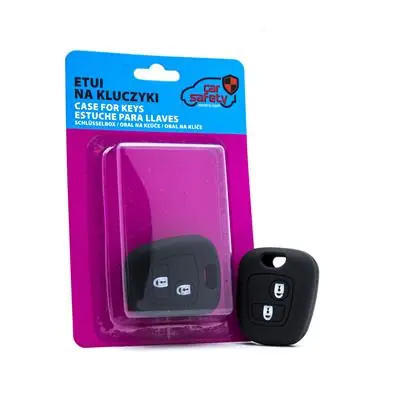 Etui silikonowe na kluczyki Citroen Peugeot czarne Łatwy zwrot