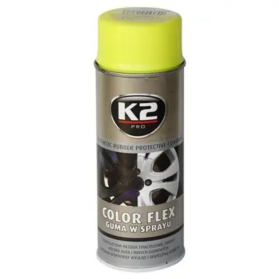 Dodaj do koszyka Guma w sprayu Color Flex żółty 400ml K2