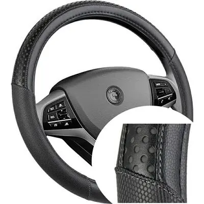 Pokrowiec na kierownicę 37-39.5cm Luxury czar-szar Dodaj do koszyka