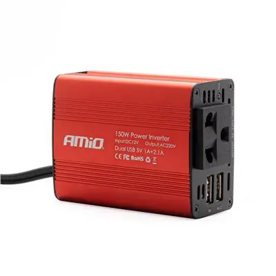 Przetwornica napięcia 12V/230V 150W/300W 2xUSB Szybka wysyłka