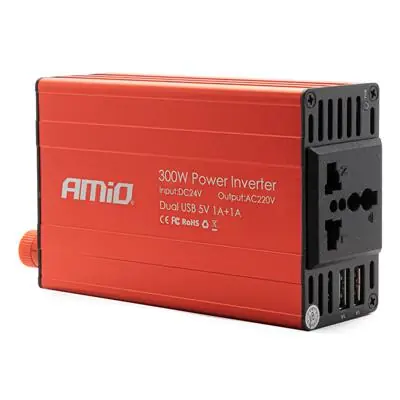 Najlepsza cena Przetwornica napięcia 24V/230V 300W/600W 2xUSB