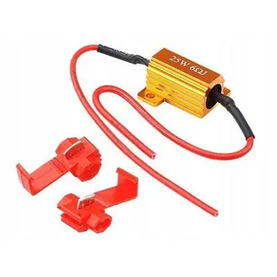 Rezystor filtr LED canbus 25W 6 Ohm + konektory Zamów dziś