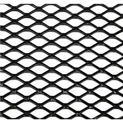 Siatka alu grill zderzak 100x25cm romb 9x16 czarna Oferta limitowana