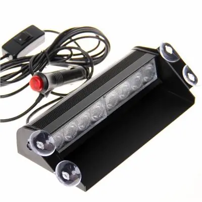 Oferta czasowa Stroboskop samochodowy lampa 12V 8 LED pomarańcz
