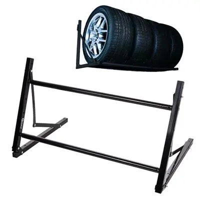 Popularny Wieszak na opony koła regulowany 81-120cm 100kg