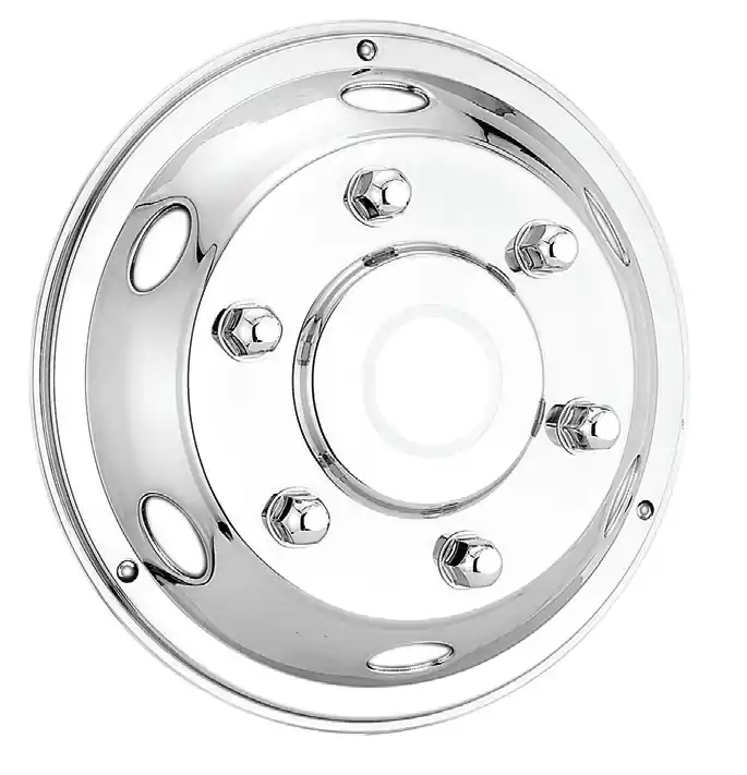 Łatwy zwrot Kołpak na przednią felgę 17,5", stal nierdzewna, mocowany na pierścień, Deluxe