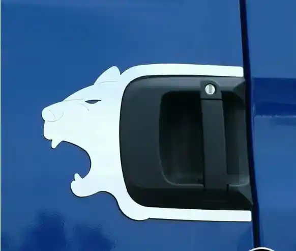 Obrys klamki z "lwem" ze stali nierdzewnej MAN TGA/TGL/TGX/TGS/EURO 6 Super okazja