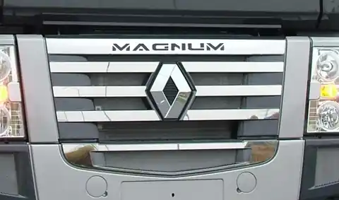 Listwy ozdobne ze stali nierdzewnej na grill (z napisem "MAGNUM"); Renault Magnum >08 Wysoka jakość