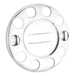 Osłona na felgę aluminiową 22,5", stal nierdzewna, zamknięty środek, mocowana na śruby, 10 otworów, PCD 335mm Ekspresowa dostawa