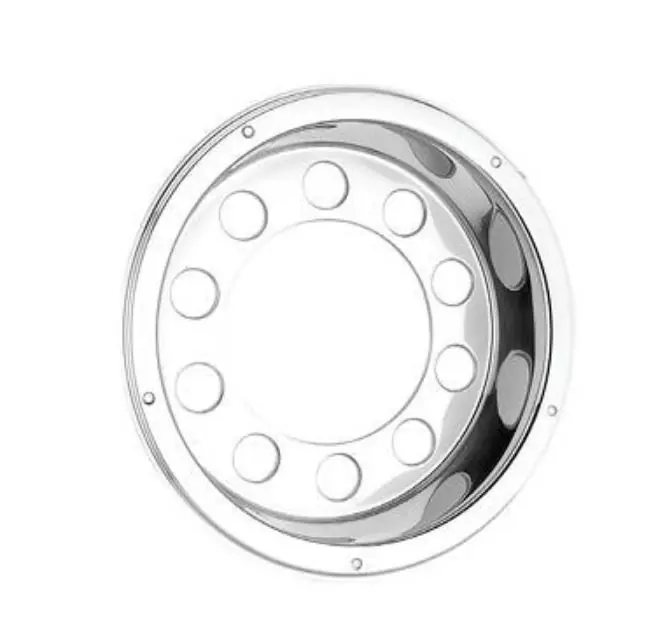 Łatwy zwrot Kołpak na tylną felgę 22,5", stal nierdzewna, mocowany na pierścień, 10 otworów, PCD 335mm