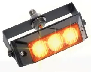 Okazja Lampa ostrzegawcza ze wspornikiem (stroboskop pomarańczowe światło LED) EMC, R65 IP67 3 diody LED