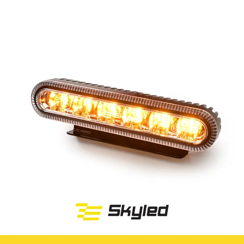 Lampa ostrzegawcza SKYLED 30x142 mm (stroboskop pomarańczowe światło 6 LED) R10,R65, IP67 Dostępne od ręki