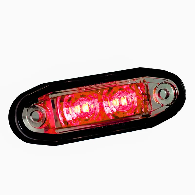 Światło obrysoweczerwone LED (białe szkło, 79x23mm, z przewodem 0.5m) Hit cenowy