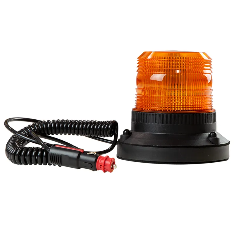 Łatwy zwrot Światło ostrzegawcze ECCO LED (kogut) na magnes ,10-36V R65 pomarańczowy klosz