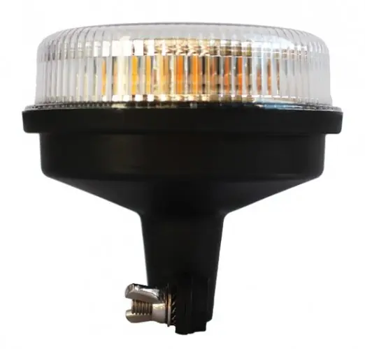 Światło ostrzegawcze LED (kogut) na trzpień, 12/24V miękki trzon, biały klosz, R65,ADR Dodaj do koszyka