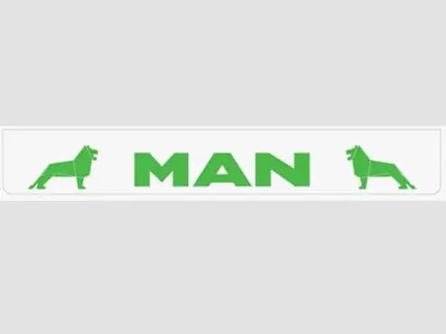 Osłona przeciwbłotna/fartuch 2380x350mm "MAN" zielony napis Nowy