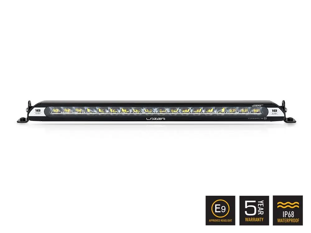 Wysoka jakość Linear-18 Elite+ Lampa LED z homologacją,532mm, 21000 lumenów, obudowa czarna, LAZER UK