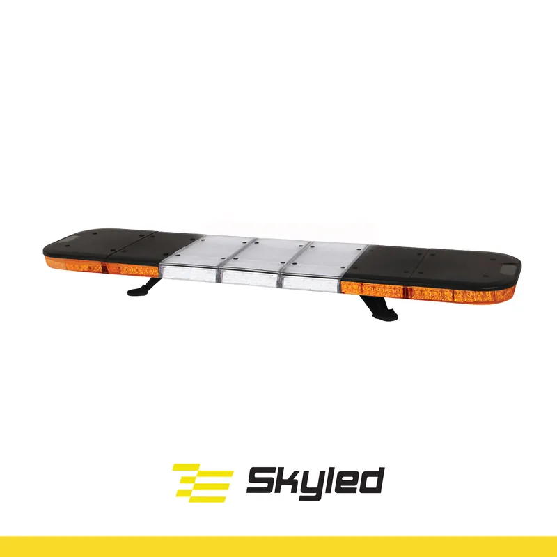 Wyjątkowa oferta Belka ostrzegawcza SKYLED (1211 mm) z sekcją centralną, pomarańczowe światło LED 12/24V