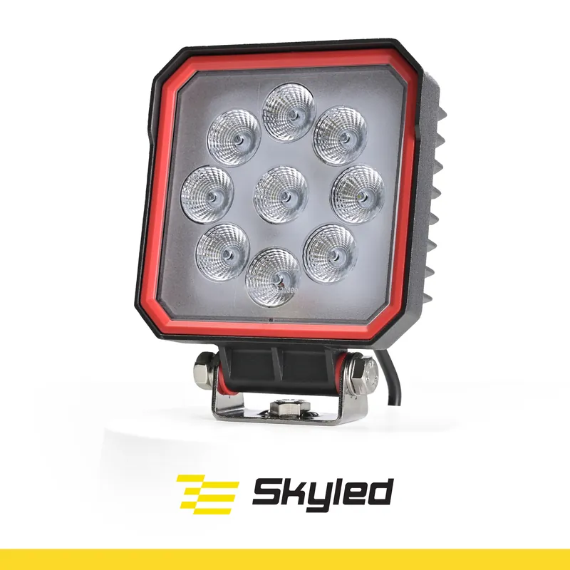 Popularny Lampa robocza SKYLED RED LINE kwadratowa 27W, 9 LED, 9-32V, 2430 Lm, IP67/69K (światło rozproszone) ADR
