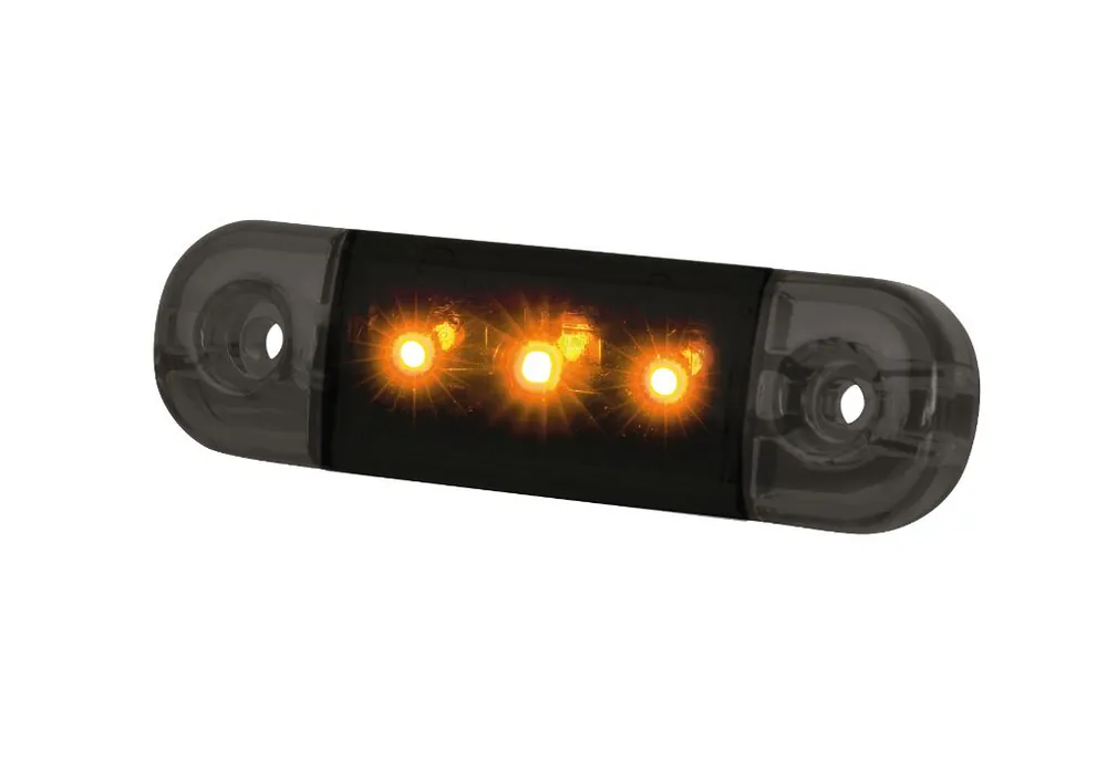 Światło pozycyjne pomarańczowe (przydymiane) 12/24V obrysowa boczna (3 x LED) W275.1 BLACK Zamów teraz