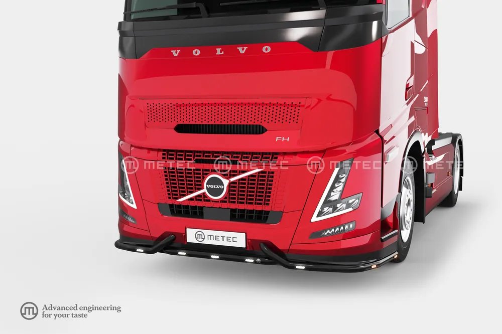 Rama pod zderzak, LED, 3cz. K-LINER VOLVO FH 24- ze spojlerem- czarna Ostatnie sztuki