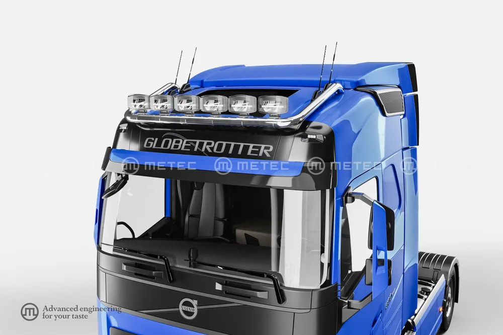 Rama dachowa Volvo FH 4 i FH 5 Globe & Globe XL, FM 5 Globe, FMX 20- Globe AERO 24- z wiązką i 6 zaciskami - czarna Tani