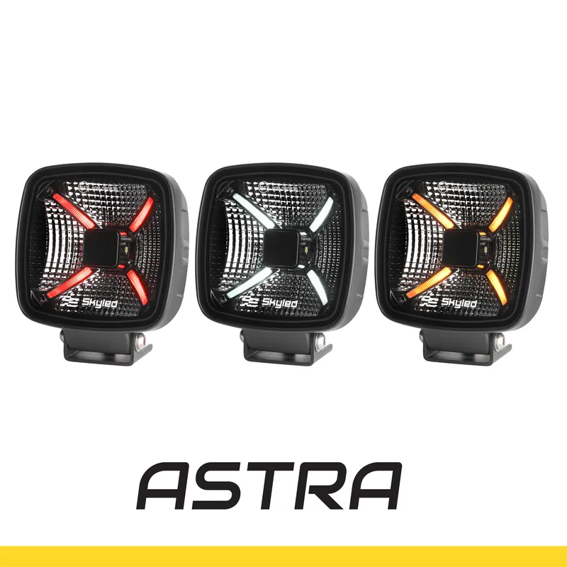 Wyprzedaż Lampa robocza SKYLED Astra 60F Gen2 9-30V, 60W, 6000 Lm, R10 (światło rozproszone) + światło pozycyjne białe/pomarańczowe/czerwone