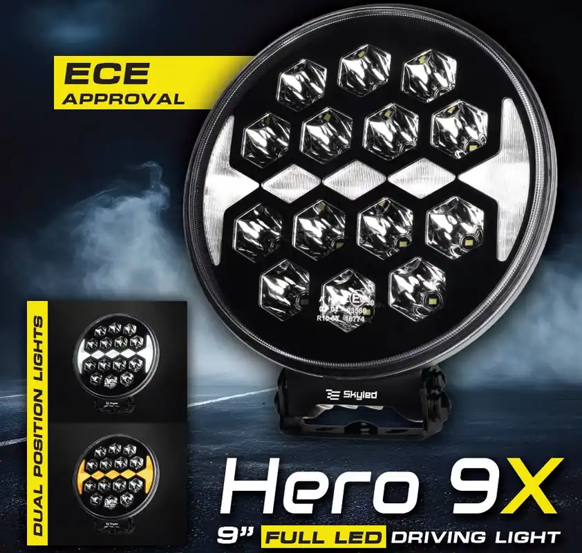 Do wyczerpania zapasów Reflektor dalekosiężny SKYLED HERO 9X FI220 (100W, biała i pomarańczowa pozycja) R149/R148/R10