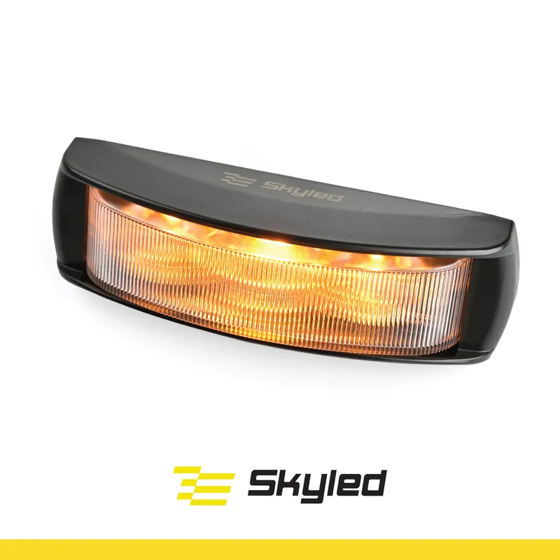 Lampa ostrzegawcza SKYLED SUPER WIDE 108x24 mm (stroboskop - pomarańczowe światło 4 LED) R10, R65, SAE Darmowa dostawa