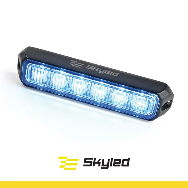 Lampa ostrzegawcza SKYLED 128x28 mm (stroboskop niebieskie światło 6 LED) Zamów teraz