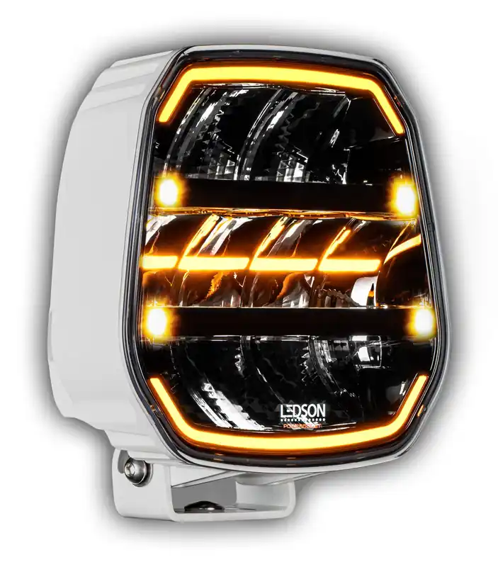 Reflektor dalekosiężny LEDSON Epix 9+ Strobe, 9" 180W, 9-36V biała i pomarańczowa dynamiczna pozycja + światło ostrzegawcze (biały) Ostatnia szansa