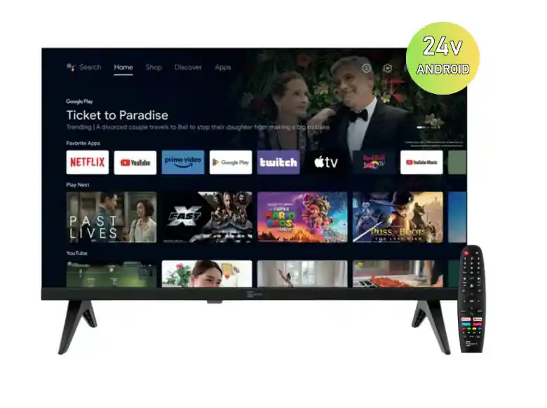 Wysoka jakość Telewizor LED 22" Android TV, Full HD, 24V DCDVB-T2/S2