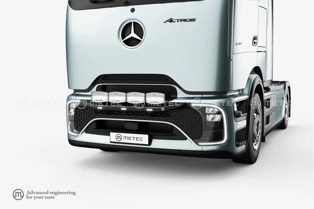 Bezpieczna płatność Rama w zderzak City Aero, czarna, 2500mm L cab, 25- (ProCab), 3 białe obrysy LED